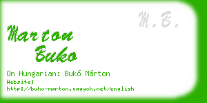 marton buko business card