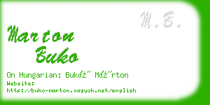 marton buko business card